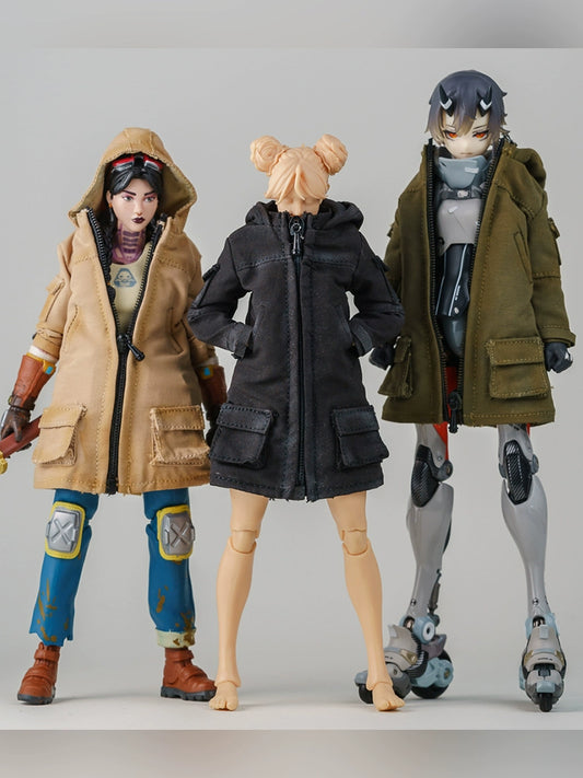 1/12 Scale 6-inch Female Action Figure Trench Coat Jacket