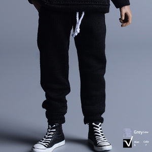 1/12 Scale Black Sportswear Set Hoodie & Pants For 6" Male Action Figure