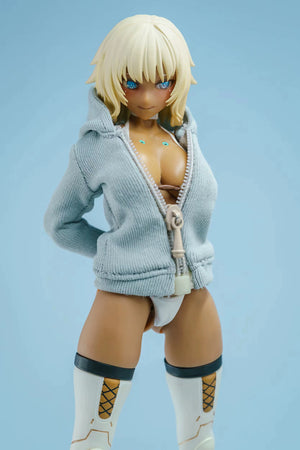 1/12 Scale Female Action Figure Clothes – Gray Jogger Set w/Hoodie