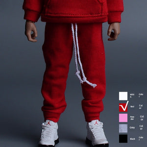 1/12 Scale Red Sportswear Set Hoodie & Pants For 6" Male Action Figure