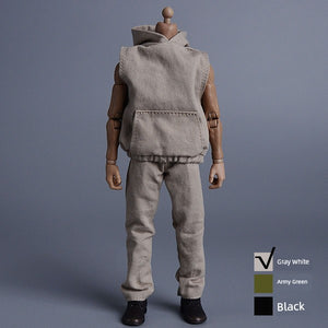 1/12 Scale Sleeveless Hoodie & Pants For 6" Male Action Figures