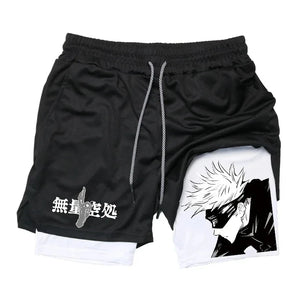 Jujutsu Kaisen Gojo Compression Shorts - Men's Anime Workout Shorts