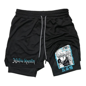 Jujutsu Kaisen Gojo Compression Shorts - Men's Anime Workout Shorts