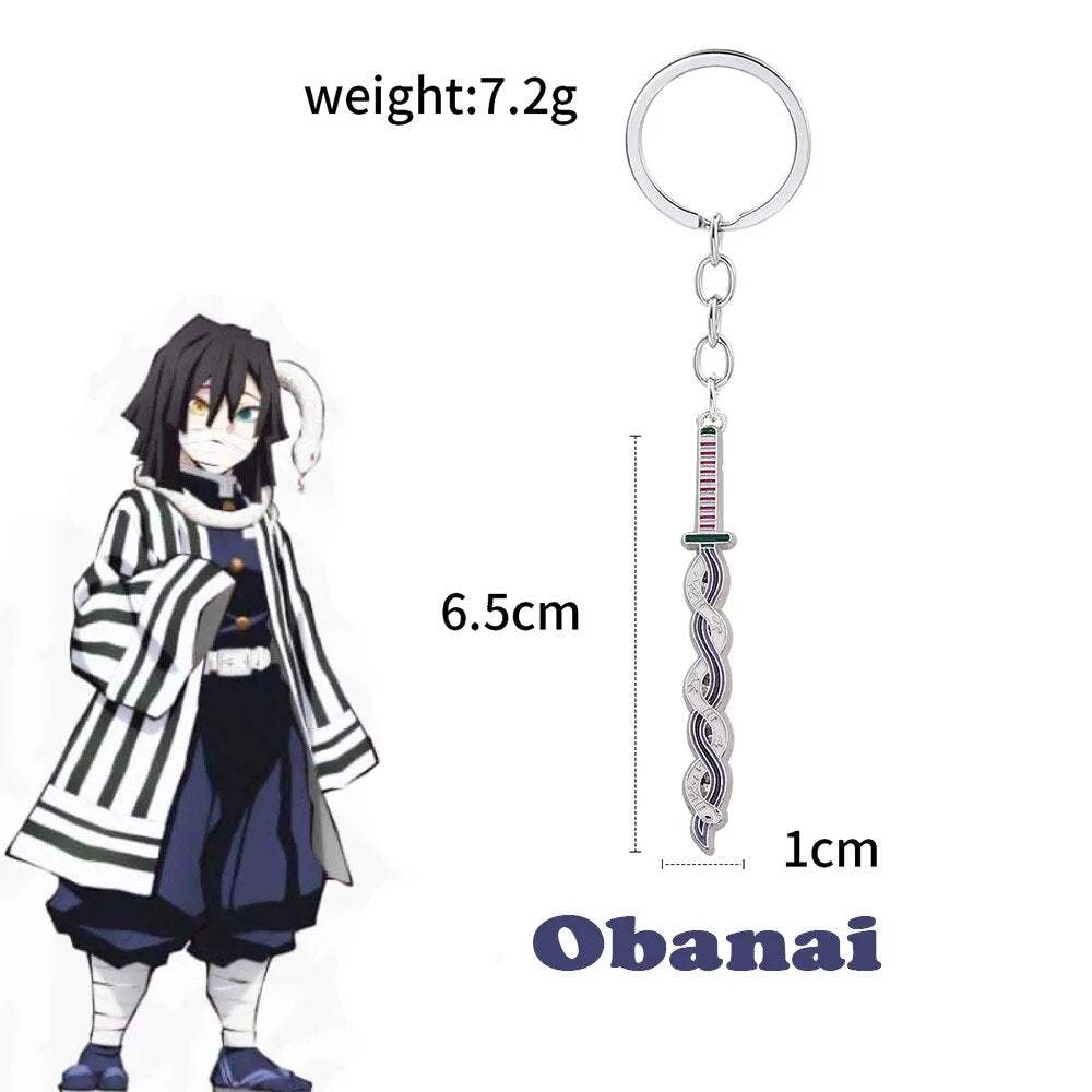 Demon Slayer Keychain Obanai Iguro Anime Keychain Sword