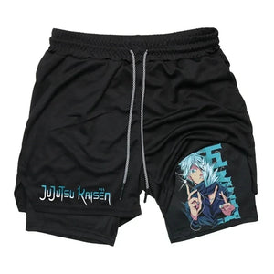 Jujutsu Kaisen Gojo Compression Shorts - Men's Anime Workout Shorts