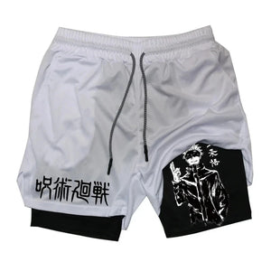 Jujutsu Kaisen Gojo Compression Shorts - Men's Anime Workout Shorts