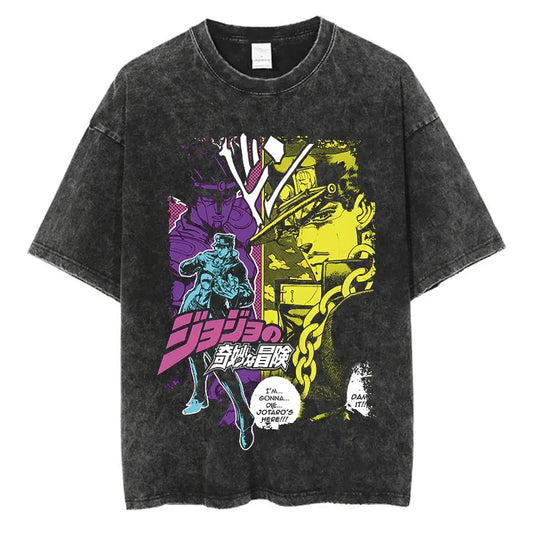Jojo's Bizarre Adventure Jotaro Shirt Oversized Style Shirt