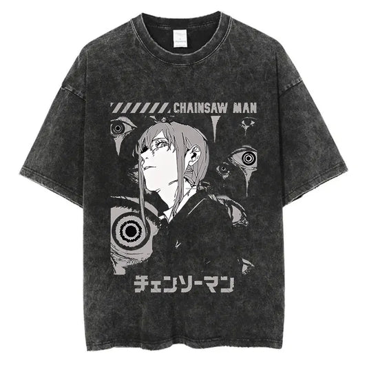 Chainsaw Man Makima Shirt Vintage Style Anime Graphic Tee