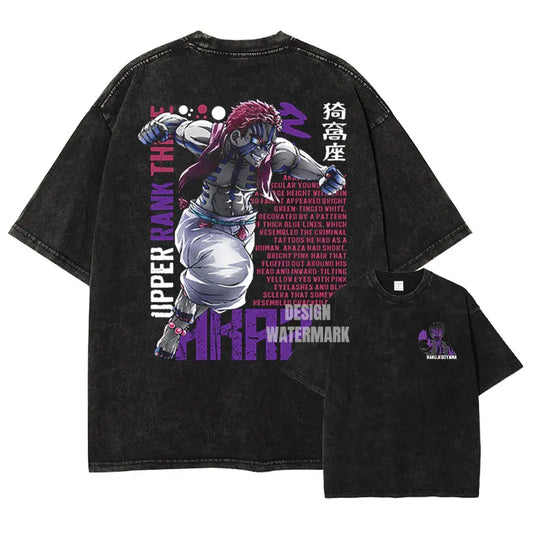 Demon Slayer Akaza Shirt Oversized Style Anime Shirt
