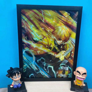 Demon Slayer Anime 3D Lenticular Print Anime Poster Tanjiro, Inosuke, Zenitsu