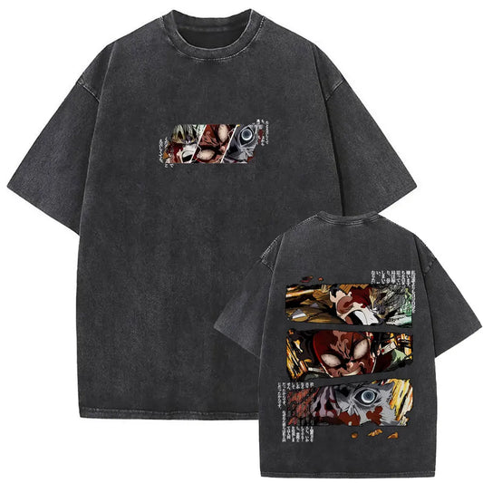 Demon Slayer District Arc Shirt Vintage Oversized Style Anime Shirt