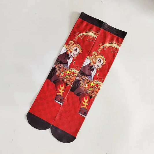 Demon Slayer Kyojuro Rengoku Anime Socks