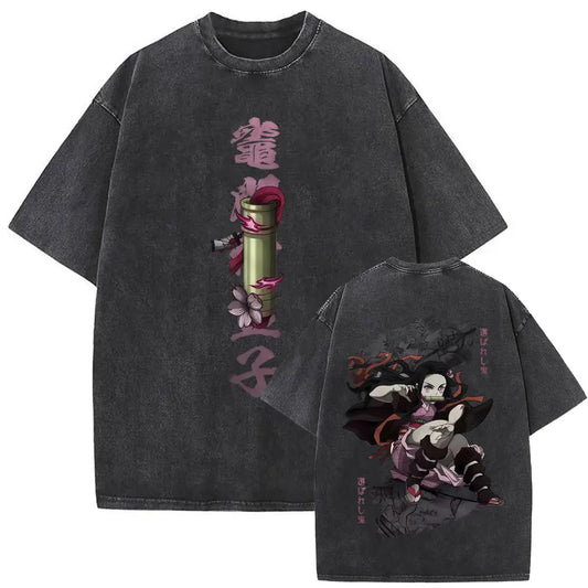 Demon Slayer Nezuko Shirt Vintage Oversized Style Anime Shirt