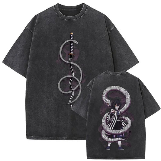 Demon Slayer Obanai Shirt Vintage Oversized Style Anime Shirt