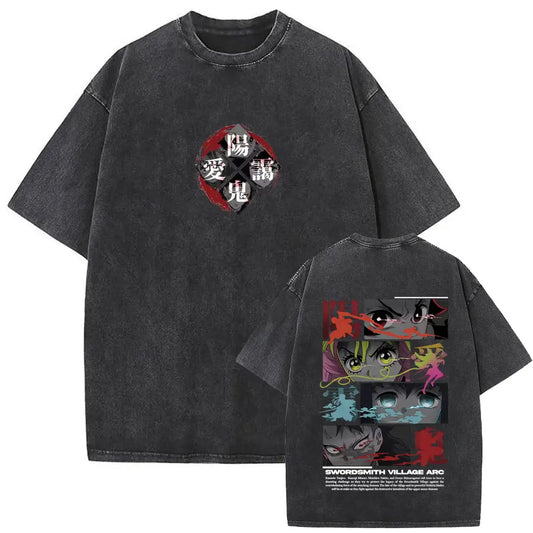 Demon Slayer Village Arc Shirt Vintage Oversized Style Anime Shirt