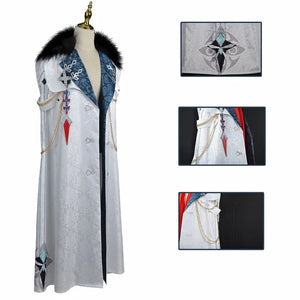 Genshin Impact Tartaglia & Fatui Cosplay Cloak Anime Costume With Scarf