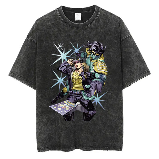 Jojo's Bizarre Adventure Jotaro Shirt Oversized Style Shirt