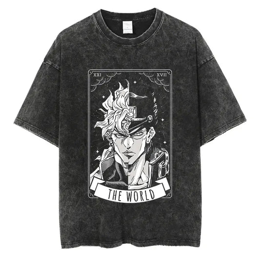 Jojo's Bizarre Adventure The World Shirt Oversized Style Shirt