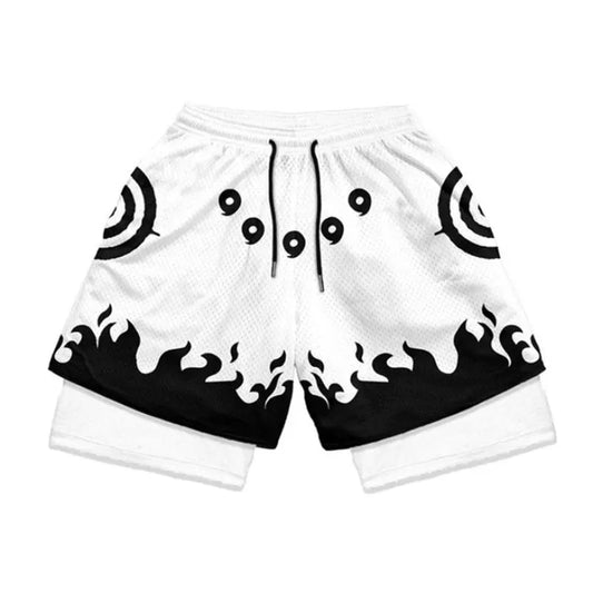 Naruto Style Anime Compression Shorts - Men's Workout Shorts