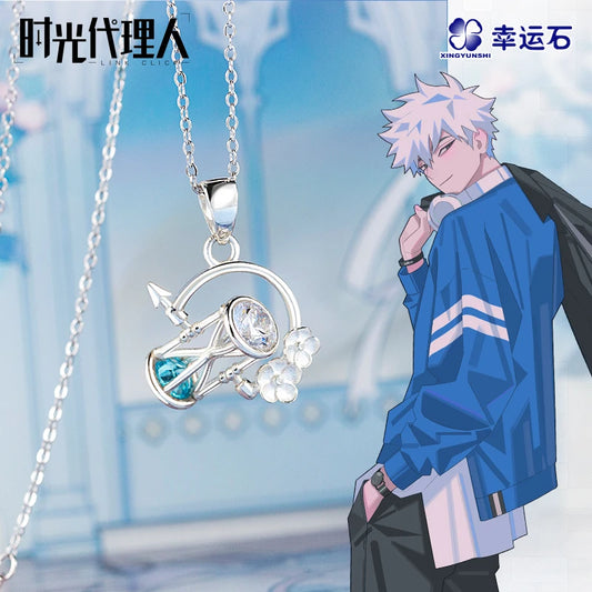 Time Agent Link Click Lu Guang Necklace Pendant 925 Sterling Silver