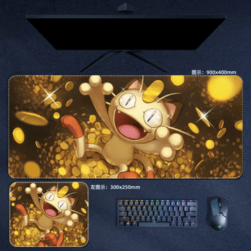 Pokemon Mouse Pad Large Anime Meowth Mouse Pad Desk Mat