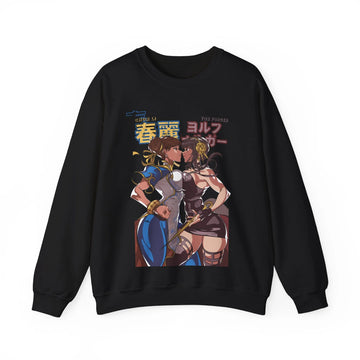 Yor Forger Vs Chun Li Sweatshirt Premium Gaming and Anime Sweatshirt