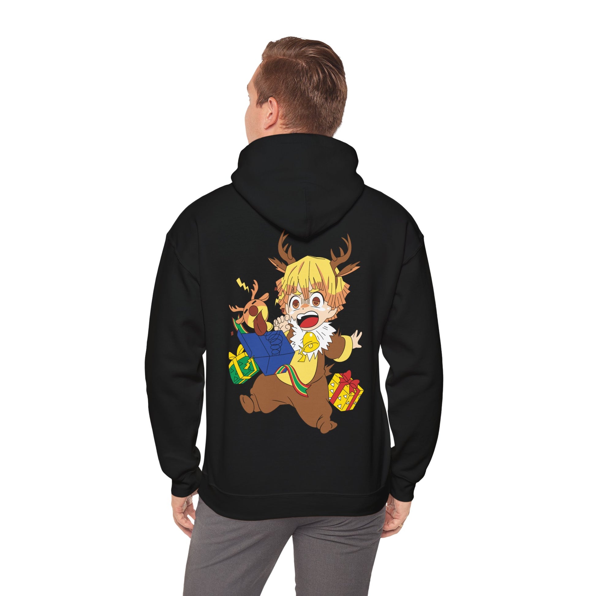 Demon Slayer Hoodie Chibi Zenitsu Chirstmas Anime Hoodie