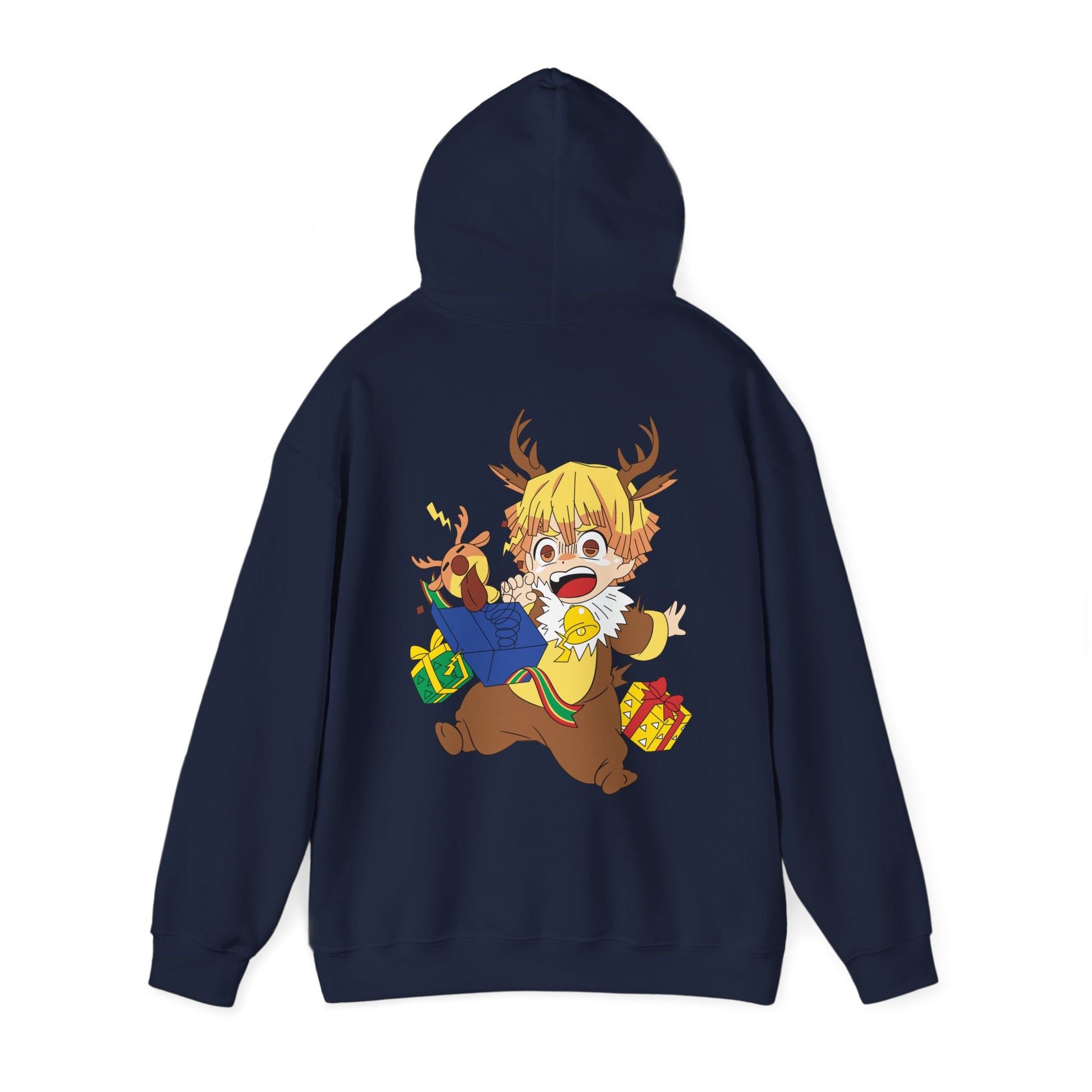 Demon Slayer Hoodie Chibi Zenitsu Chirstmas Anime Hoodie