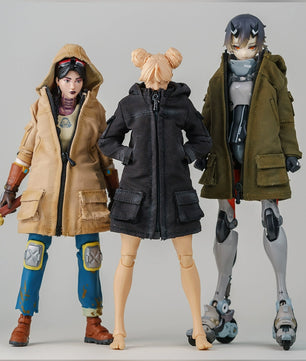 1/12 Scale 6-inch Female Action Figure Trench Coat Jacket
