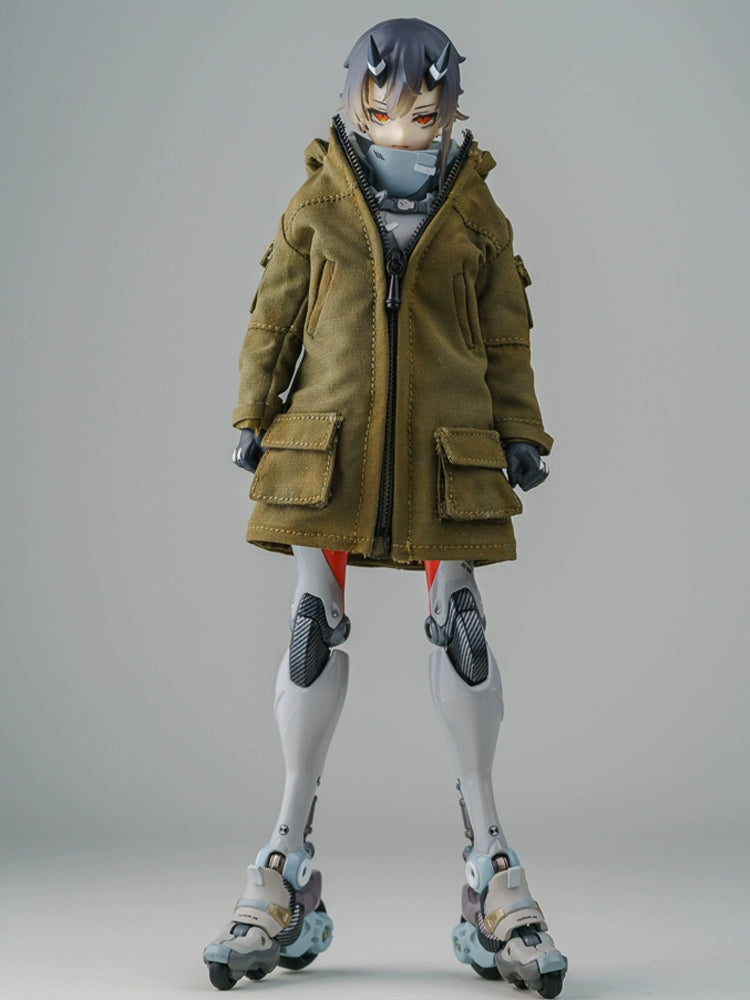 1/12 Scale 6-inch Female Action Figure Trench Coat Jacket