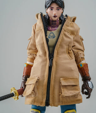 1/12 Scale 6-inch Female Action Figure Trench Coat Jacket