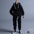 1/12 Scale Black Sportswear Set Hoodie & Pants For 6" Male Action Figure