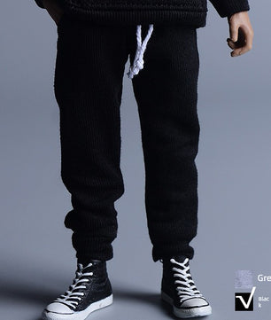 1/12 Scale Black Sportswear Set Hoodie & Pants For 6" Male Action Figure