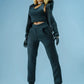 1/12 Scale Female Action Figure Clothes – Black Jogger Set w/Hoodie