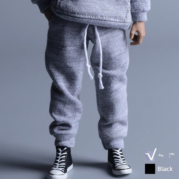 1/12 Scale Grey Sportswear Set Hoodie & Pants For 6" Male Action Figure