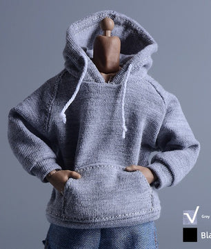 1/12 Scale Grey Sportswear Set Hoodie & Pants For 6" Male Action Figure