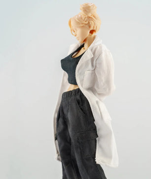 1/12 Scale Lab Coat Clothing Accessory For 6-Inch Action Figures