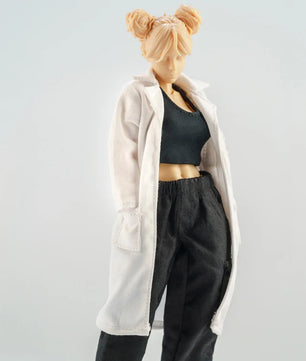 1/12 Scale Lab Coat Clothing Accessory For 6-Inch Action Figures