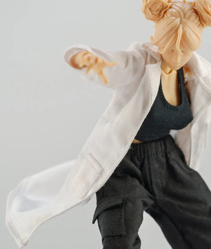 1/12 Scale Lab Coat Clothing Accessory For 6-Inch Action Figures