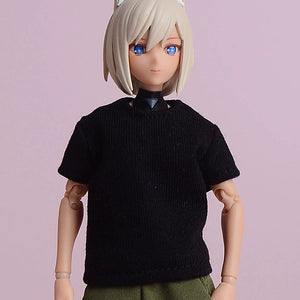 1/12 Scale Short-Sleeved T-shirt & Pants 6-Inch Female Action Figure Clothing