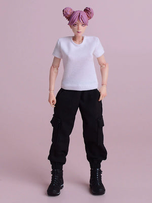 1/12 Scale Short-Sleeved T-shirt & Pants 6-Inch Female Action Figure Clothing