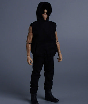 1/12 Scale Sleeveless Hoodie & Pants For 6" Male Action Figures