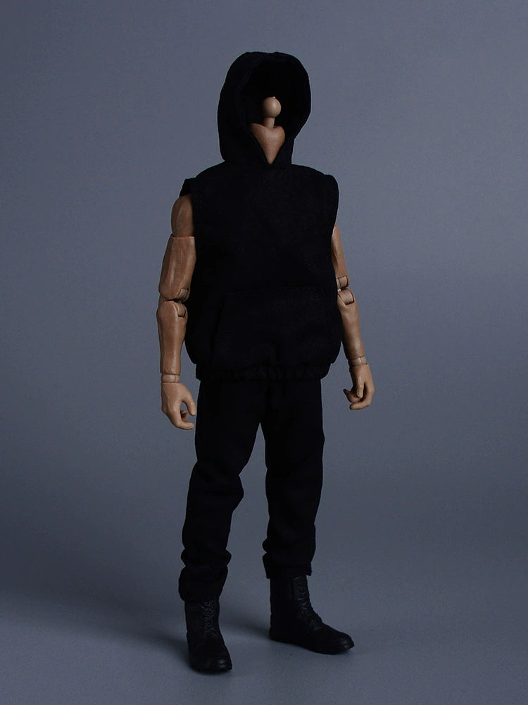 1/12 Scale Sleeveless Hoodie & Pants For 6" Male Action Figures
