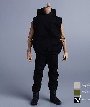 1/12 Scale Sleeveless Hoodie & Pants For 6" Male Action Figures