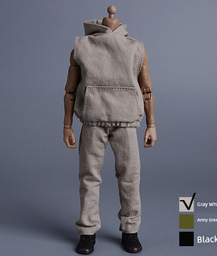 1/12 Scale Sleeveless Hoodie & Pants For 6" Male Action Figures