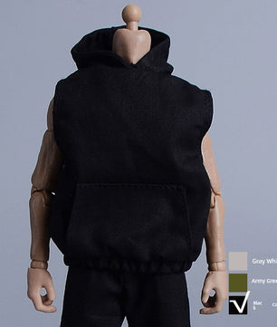 1/12 Scale Sleeveless Hoodie & Pants For 6" Male Action Figures