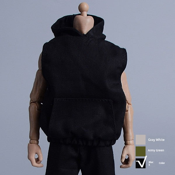 1/12 Scale Sleeveless Hoodie & Pants For 6" Male Action Figures