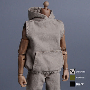 1/12 Scale Sleeveless Hoodie & Pants For 6" Male Action Figures