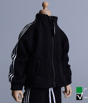 1/12 Scale Striped Sweatshirt & Pants Set For 6" Male Action Figure