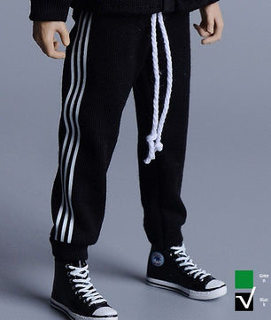 1/12 Scale Striped Sweatshirt & Pants Set For 6" Male Action Figure